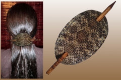 Rattlesnake Skin Hair Barrette