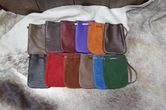12 assorted Medium Leather Pouches