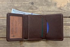 Window Trifold Premium Leather Wallet