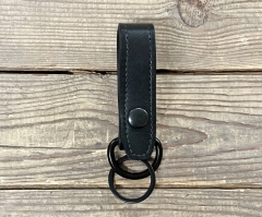 Black Premium Leather Custom Deluxe Key Loop (Bundle Price Available)