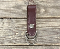 Black Cherry Premium Leather Custom Deluxe Key Loop (Bundle Price Available)