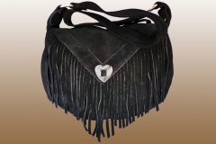Large Leather Fringe Bag
