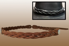 Braided Leather Hat Band