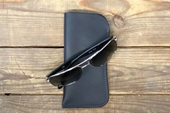 Open Top Leather Eyeglass Case