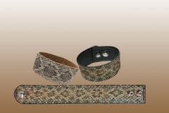 Medium Snakeskin Cuff Bracelet 1.25" W