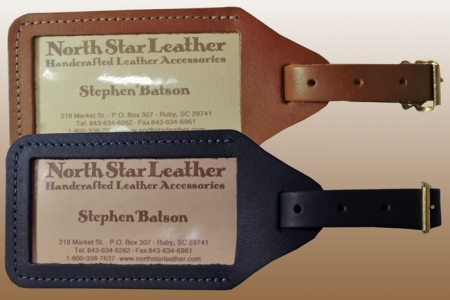 Leather Luggage Tag, Personalized & USA Made