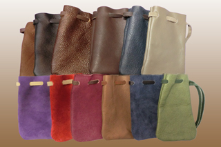 12 Assorted Small leather  Pouches