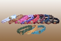12Pcs Assorted 3 Strand Leather Braided Bracelets