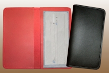 Side Tear Leather Checkbook Cover