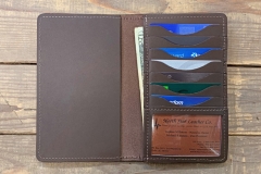 Leather Top Stub Card Checkbook Cover