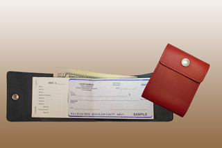 Leather End Stub Checkbook Cover