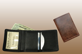 Window Trifold Premium Leather Wallet