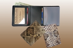 Rattlesnake Skin Trifold Wallet With Window