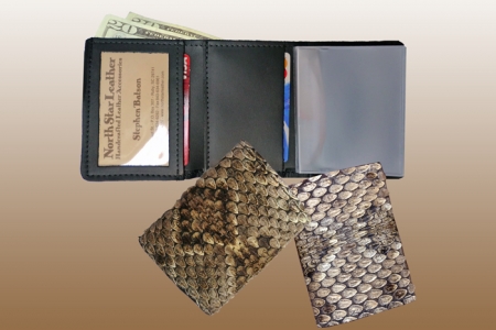 rattle snake skin wallet trifold