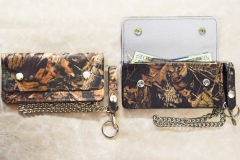 Camo Leather Trucker Wallet