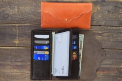 Horween Essex Women's Checkbook Clutch Wallet