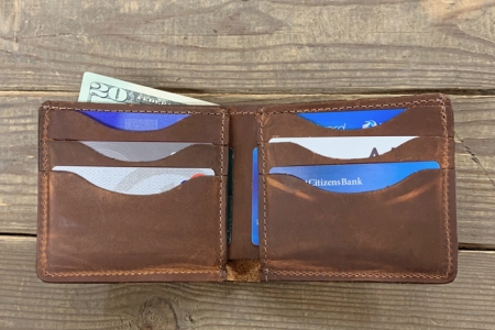 Copper Rough & Tough Leather Bifold Wallet