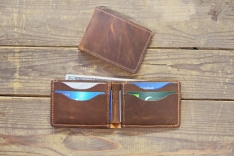 Copper Rough & Tough Leather Front Pocket Wallet