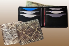 Rattlesnake Skin Credit Card Bifold Wallet