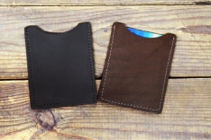 Wide Credit Card Leather Sheath