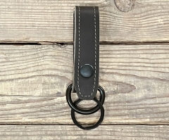 Ebony Harness Leather Custom Deluxe Key Loop (Bundle Price Available)