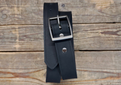 Black Yukon Leather Belt