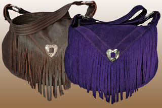 Large Leather Fringe Bag