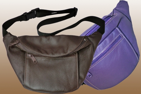 large leather fanny pack