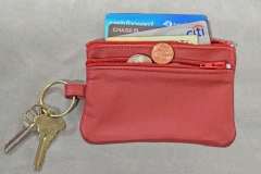 Leather Zipper Key Pouch