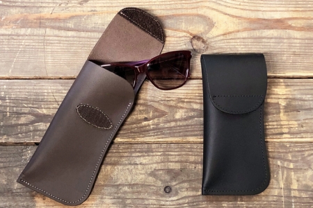 Leather Flap Eyeglass Case
