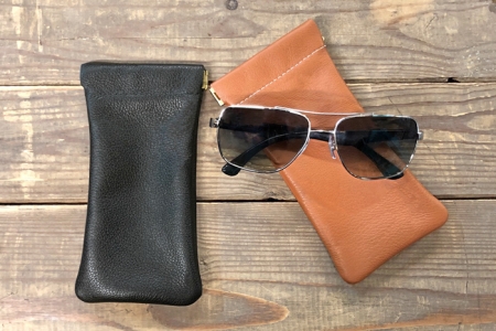 Snap Leather Eyeglass Case