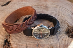 Braided Button Stud Watch Band