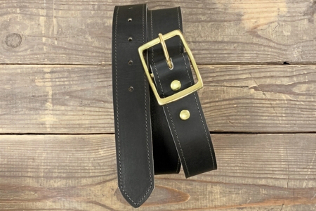 Ebony Harness Leather Belt: North Star Leather Co.
