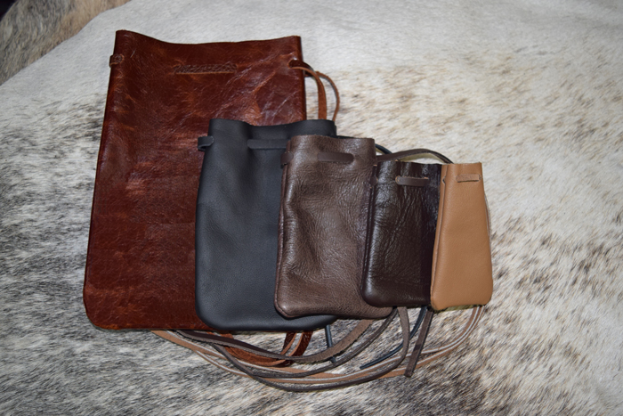 Leather Drawstring Pouch